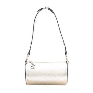 GUCCI Silver Leather Shoulder Bag